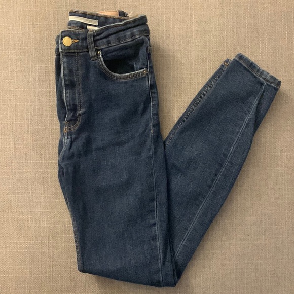✨ZARA BLUE DENIM SKINNY JEANS - SIZE: US 04 - Picture 1 of 3